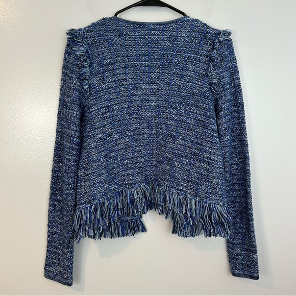 Lilly Pulitzer Simona Blue Oyster Day Navy Exotic Tweed Cardigan/Jacket XXS - Picture 10 of 14